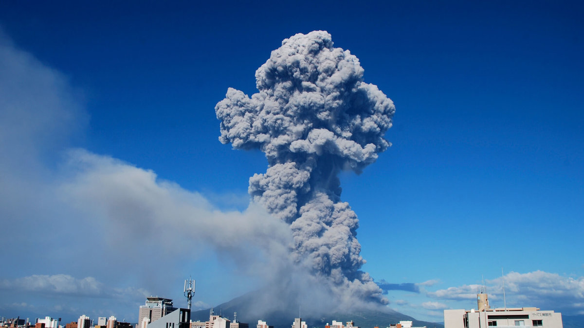Bilden visar vulkanen från ett tidigare tillfälle. 