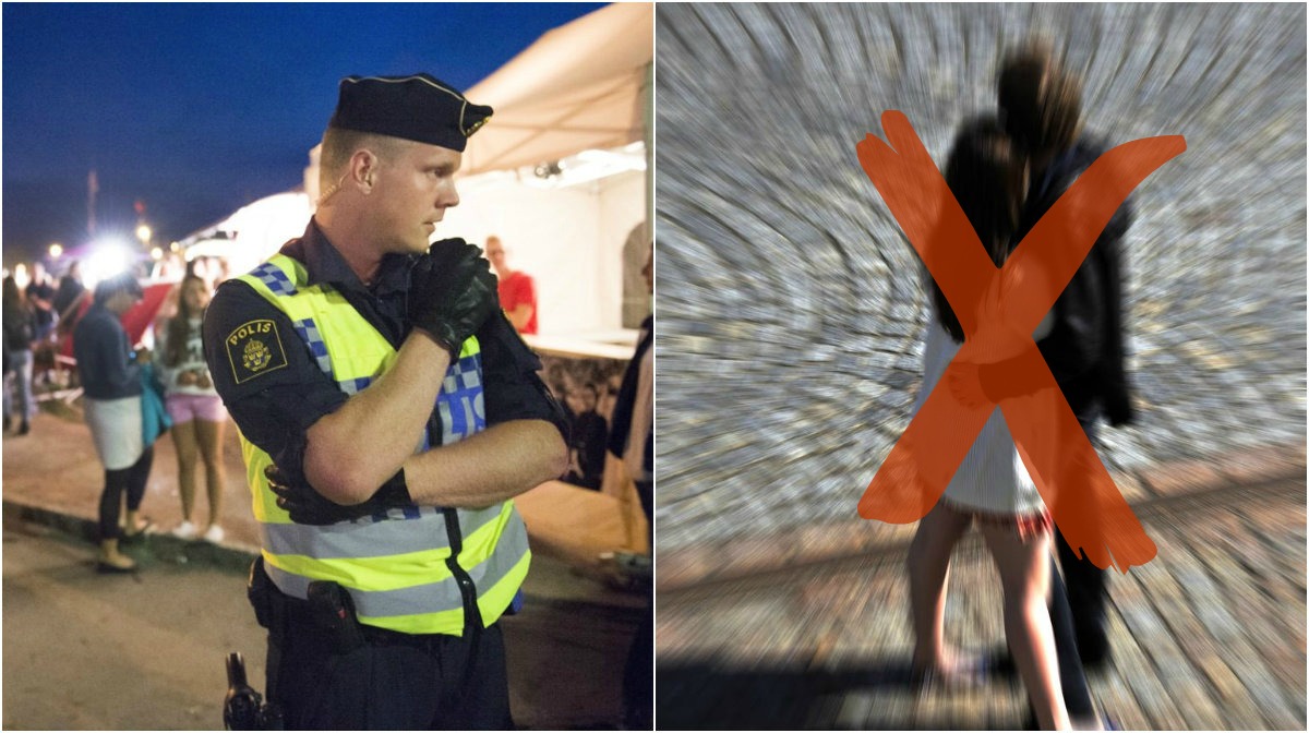 Polisen varnar för "kramar" på större evenemang. 