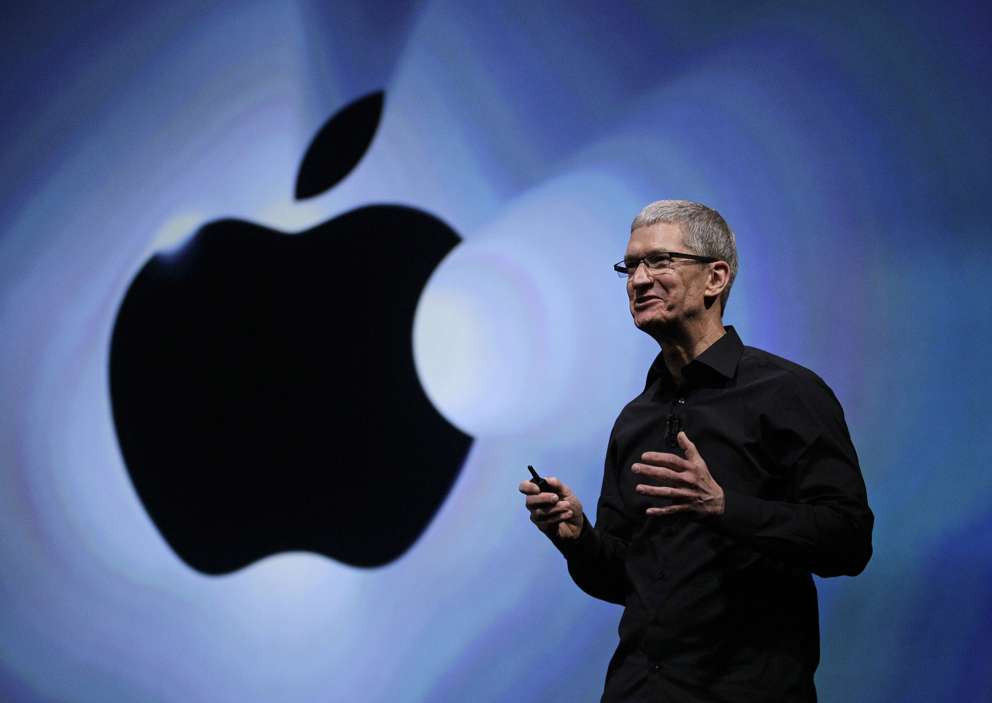 Nuvarande Apple-vd:n Tim Cook vid lanseringen av iPhone 5.