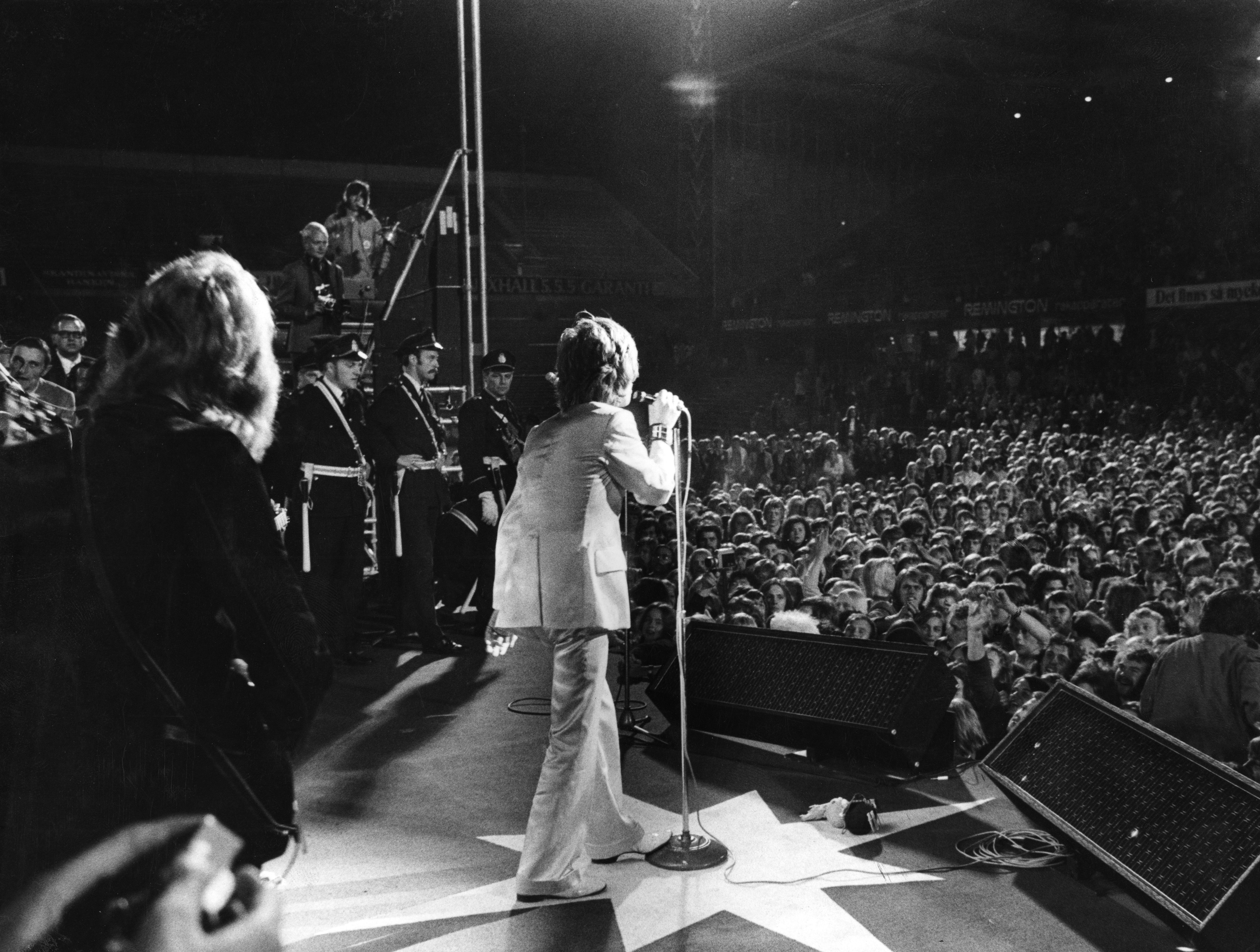 Säga vad man vill om sång-val på Råsundastadion, men artistbokarna har genom åren levererat guldkorn på guldkorn. Här syns Rolling Stones under bandets gyllene år.