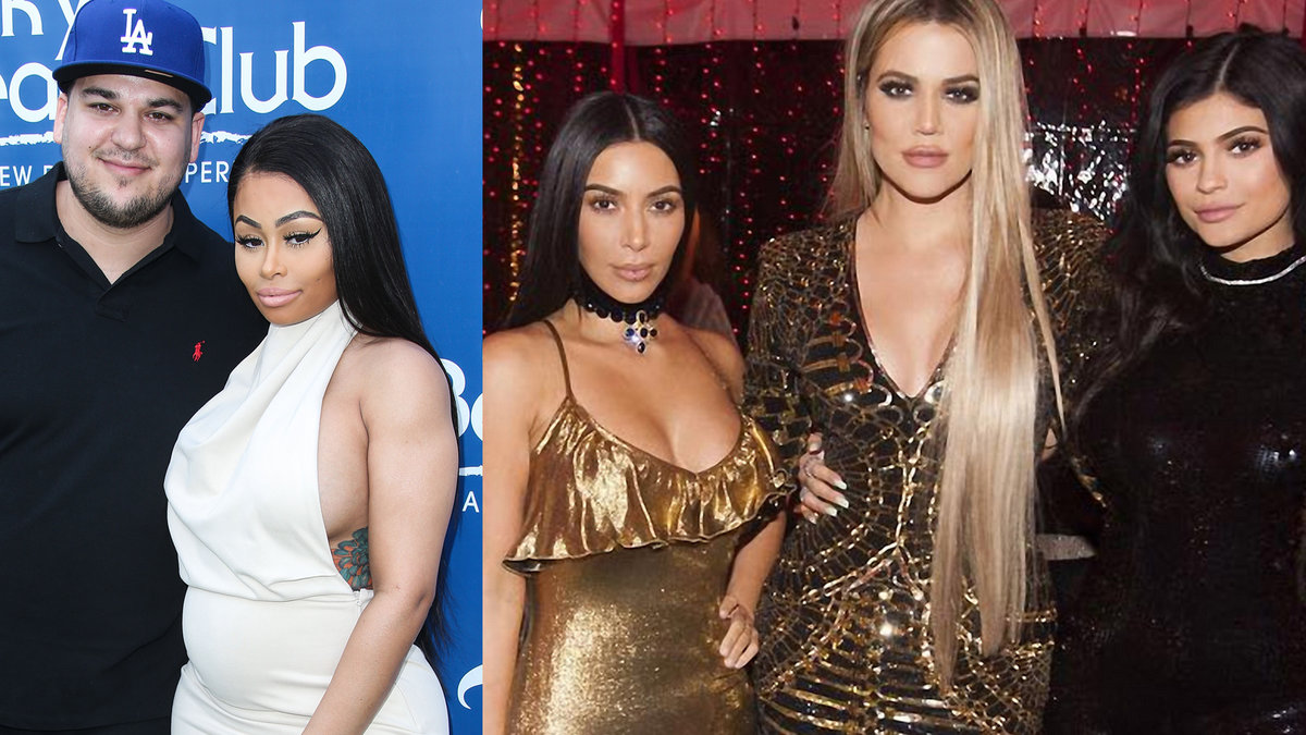 Blac Chyna och familjen Jenner-Kardashian.