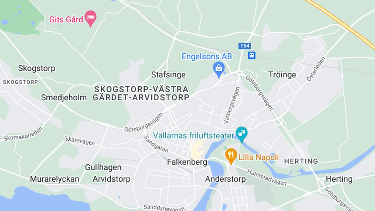 Google maps, Falkenberg