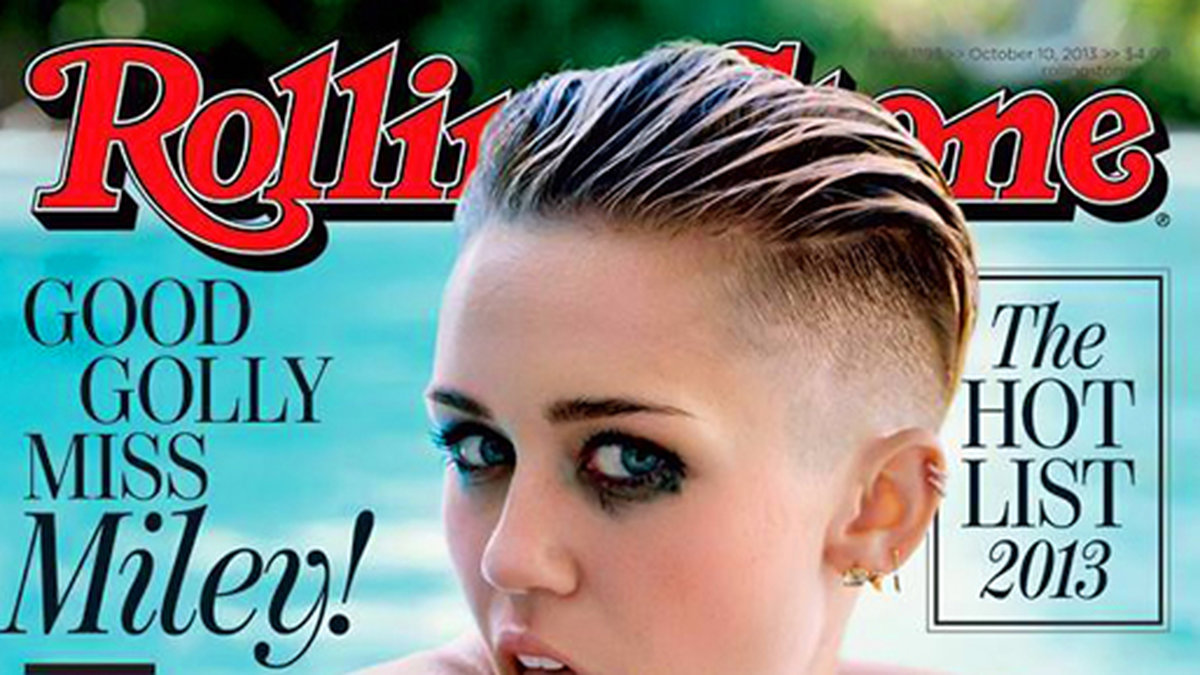 Miley pryder omslaget till tidningen Rolling Stone. 