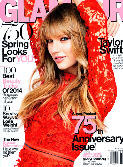Taylor Swift på omslaget till Glamour. 