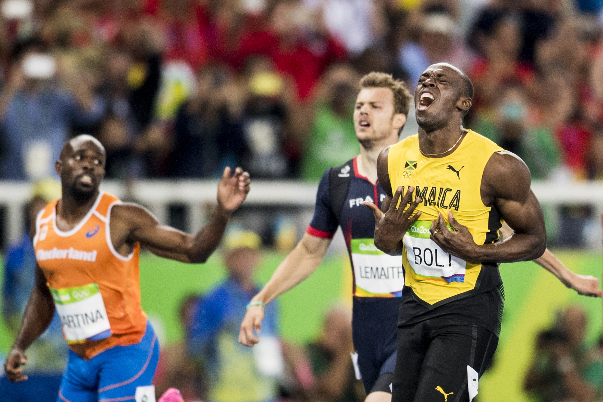 Bolt berättade efter vinsten att det här är hans sista OS. 