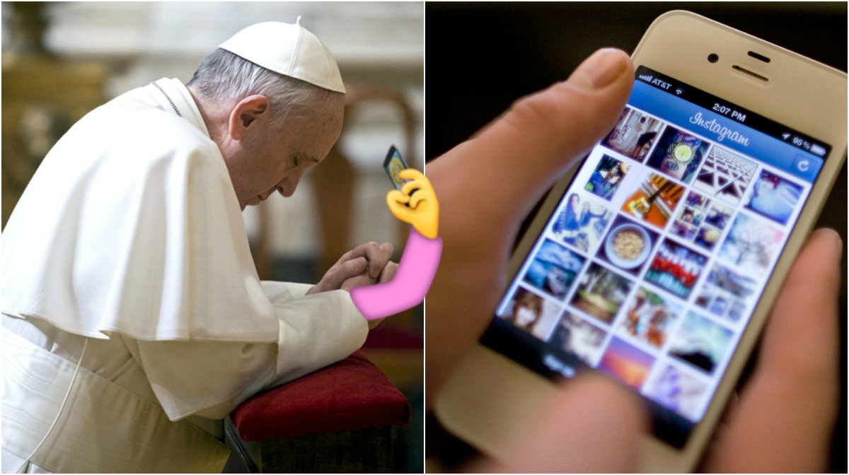 instagram, franciskus, Påven