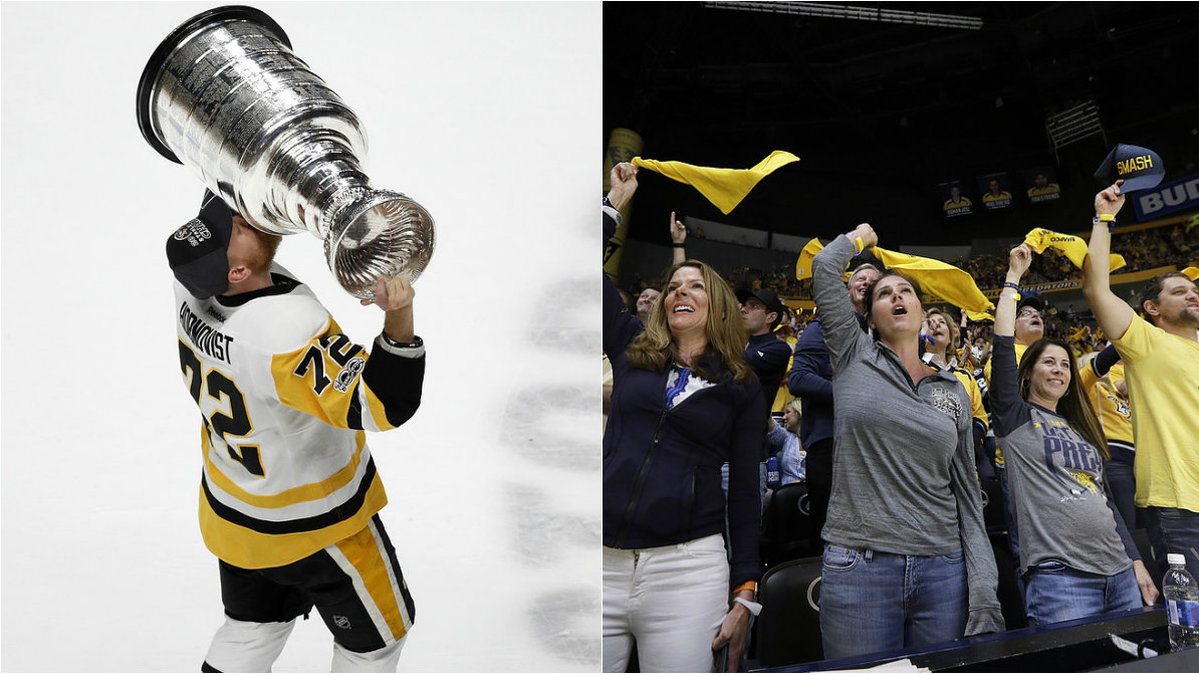 Segeryra bland fans när Pittsburgh säkrade sin andra raka Stanley Cup-titel.