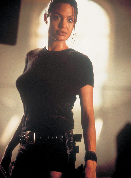 Angelina Jolie som Lara Croft.