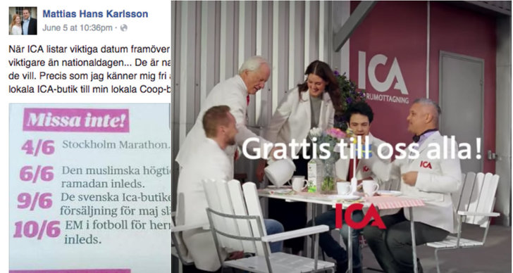 Sveriges nationaldag, Ica, Ramadan, Sverigedemokraterna, Mattias Karlsson