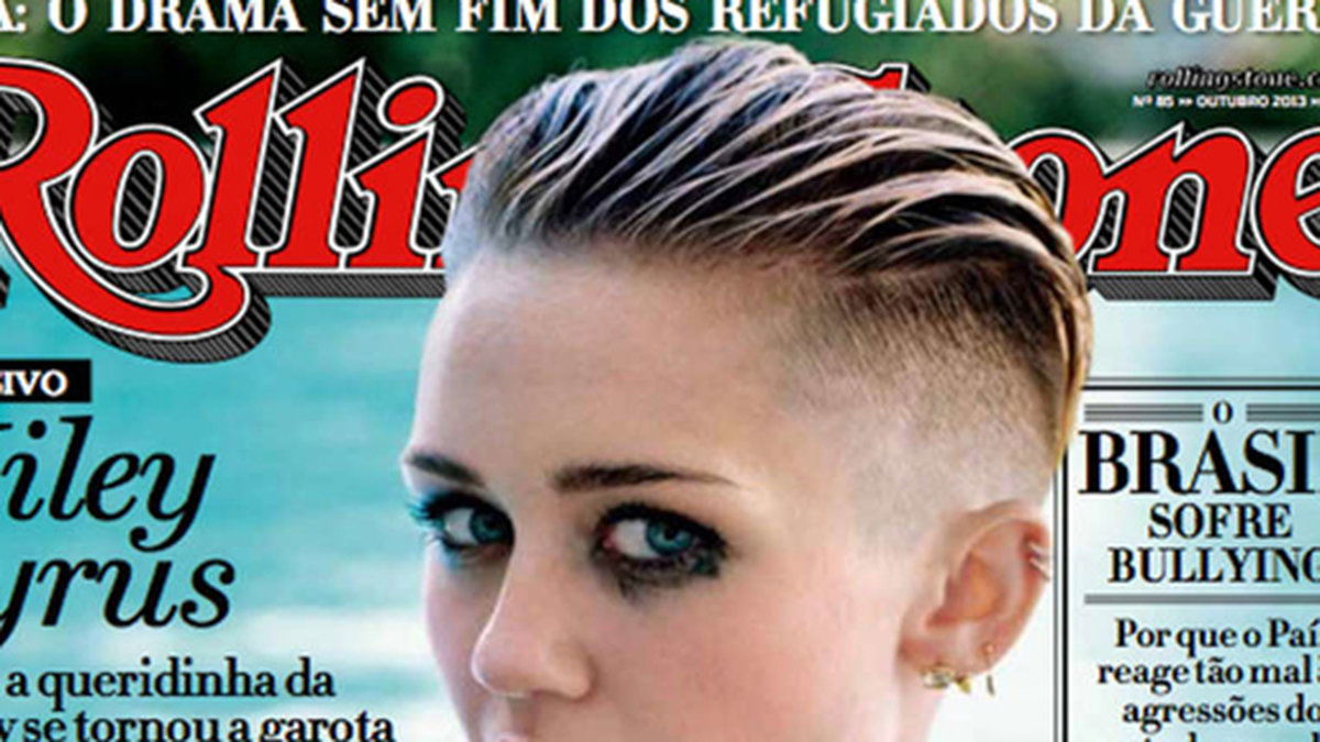 Miley på omslaget till Rolling Stone. 