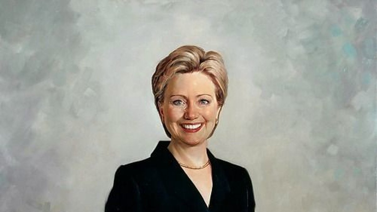 Clinton blev avmålad.