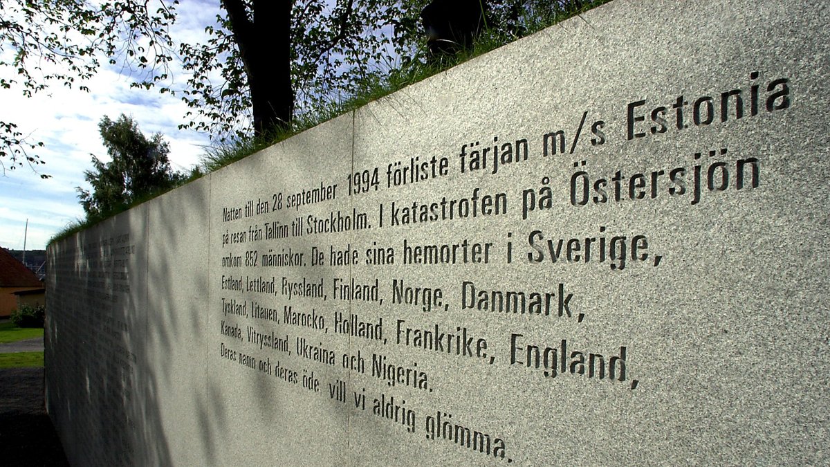852 personer omkom när Estonia förliste.