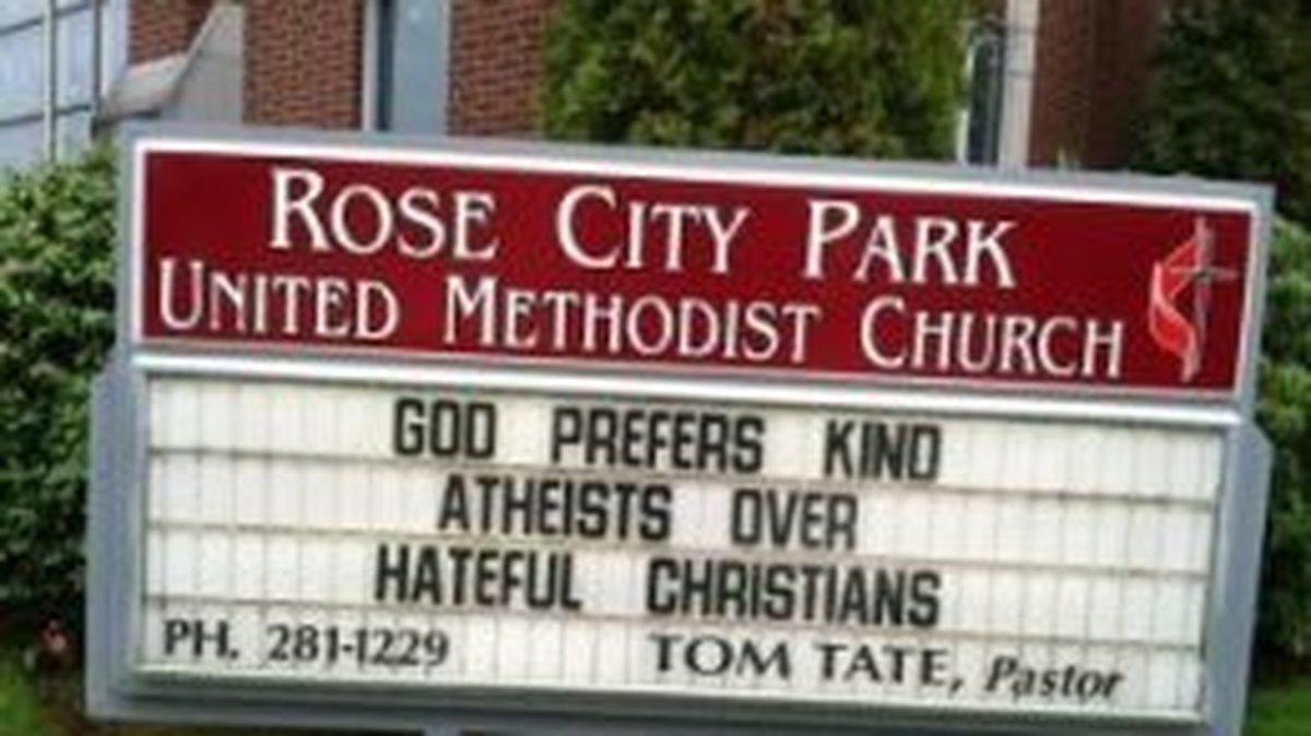 Snälla ateister i stället för hatiska kristna.