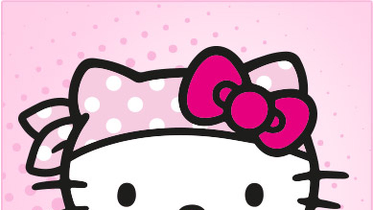 Hello Kitty i fin sjal. 
