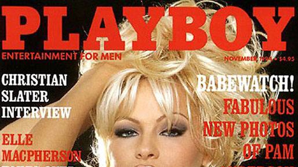 Pamela på omslaget till Playboy år 1995. 