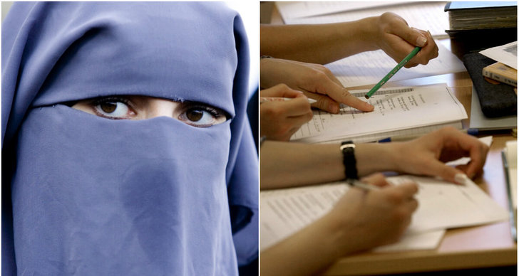 Elever, Danmark, Niqab, Muslim, Utslängda