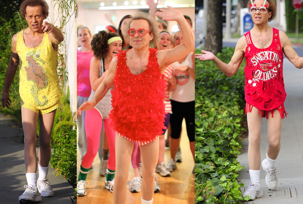 Richard Simmons är konsekvent i sin klädstil som andas väldigt mycket Valiumknaprande Floridapensionär på gympapass. Men konsekvent är inte alltid något bra... Richard Simmons är konsekvent i sin klädstil som andas väldigt mycket Valiumknaprande Floridapensionär på gympapass. Men konsekvent är inte alltid något bra...