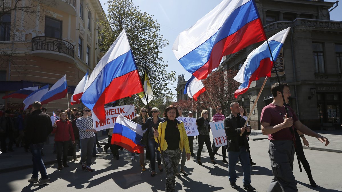 Pro-rysk demonstration i Simferopol.