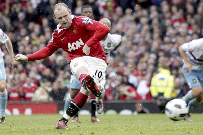 Rooneys straffmål var det första på över 18 timmar.