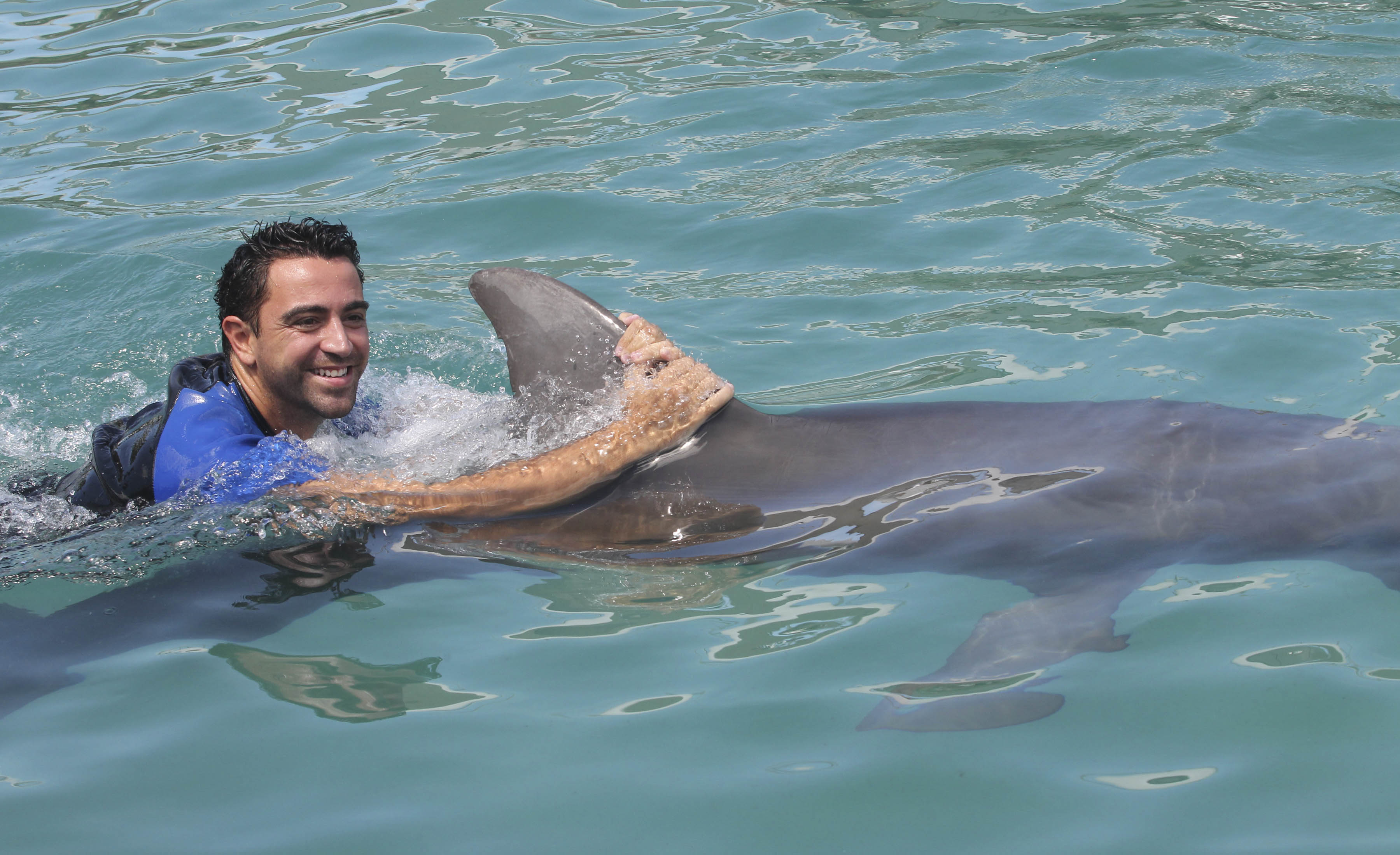 Xavi tillsammans med Flipper. Xavi tillsammans med Flipper.