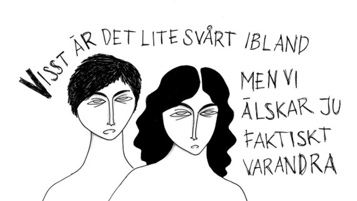 En teckning av Fanny Åström.