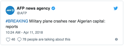 Flygplanskraschen i Algeriet Flygplanskraschen i Algeriet