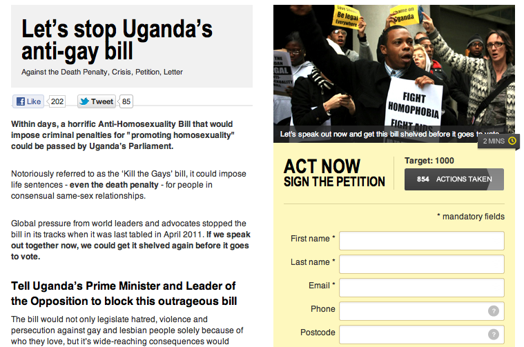 Lagförslaget som föreslår livstids fängelse och dödstraff för homosexuella är återigen på tapeten i Uganda. Nu försöker Amnesty International sätta press på politikerna att stoppa den.