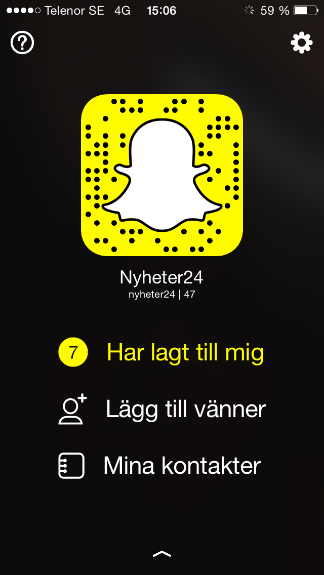 Lägg till Nyheter24 på Snapchat