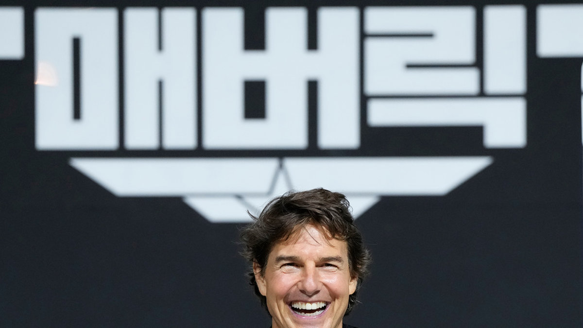 Tom Cruise i samband med lanseringen av den senaste Top Gun-filmen. Arkivbild.