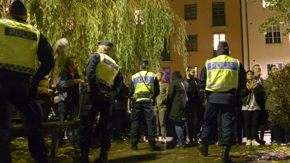 Polispådrag på Nytorget.