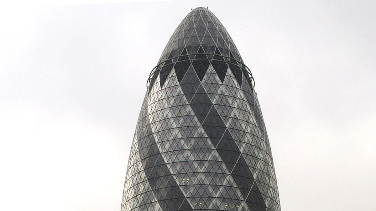 The Gherkin i London, kanske den mest fallosliknande byggnaden - hittills.