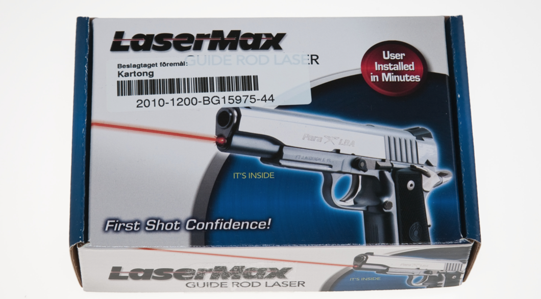 Ett lasersikte. Ett lasersikte.