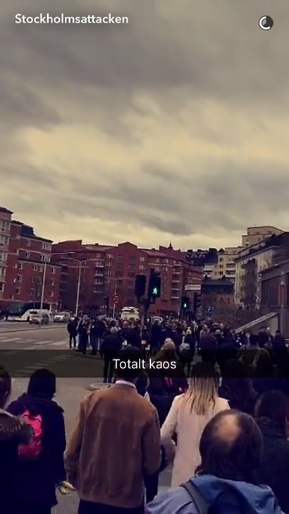 Snapchat om Stockholmsdådet Snapchat om Stockholmsdådet