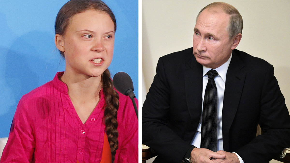 Greta Thunbergs svar efter Vladimir Putins attack.