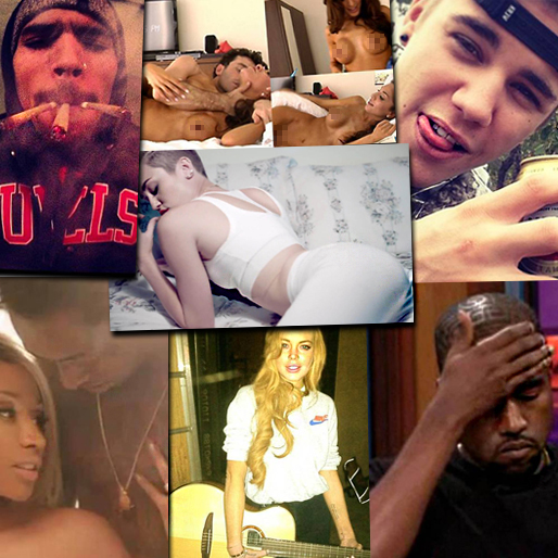 Chris Brown, Lindsay Lohan, Miley Cyrus och Justin Bieber är några av världens sämsta förebilder. Se alla i bildspelet – klicka på pilarna. Varning för ocensurerade bilder! 