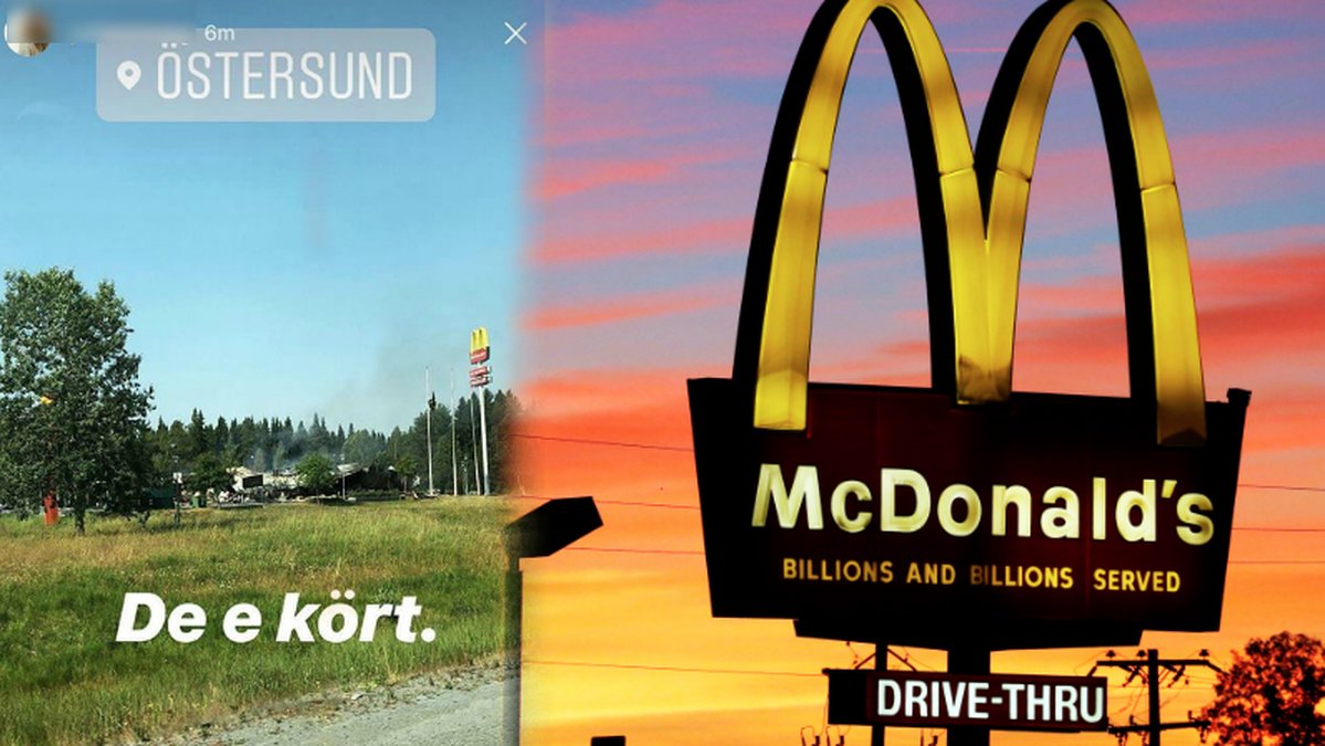 McDonald's finns inte längre i Jämtland efter en brand.