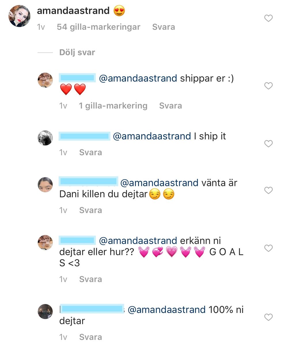Amanda Strand och Dante dejtar Amanda Strand och Dante dejtar