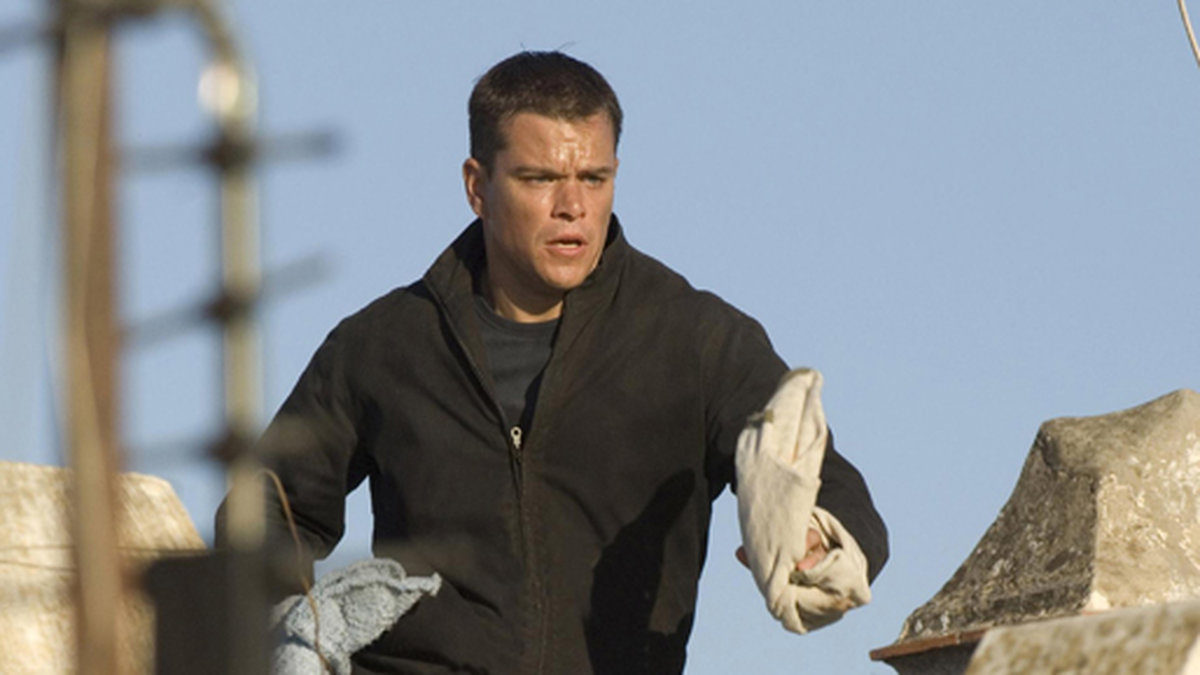 Matt Damon som Jason Bourne i The Bourne Ultimatum från 2007.