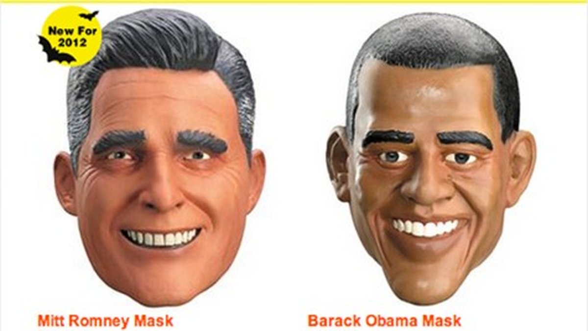 Politiska masker på Spirit Halloween.