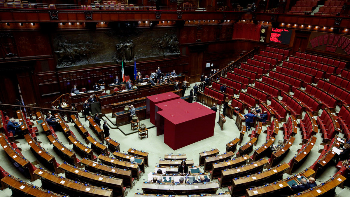 Italiens parlament. På lördagen hölls den sjunde och åttonde omröstningen om vem som ska bli landets president.