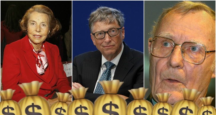 Bill Gates, Miljard, Rikast, Miljardärer, Världen, Ingvar Kamprad, Stefan Persson