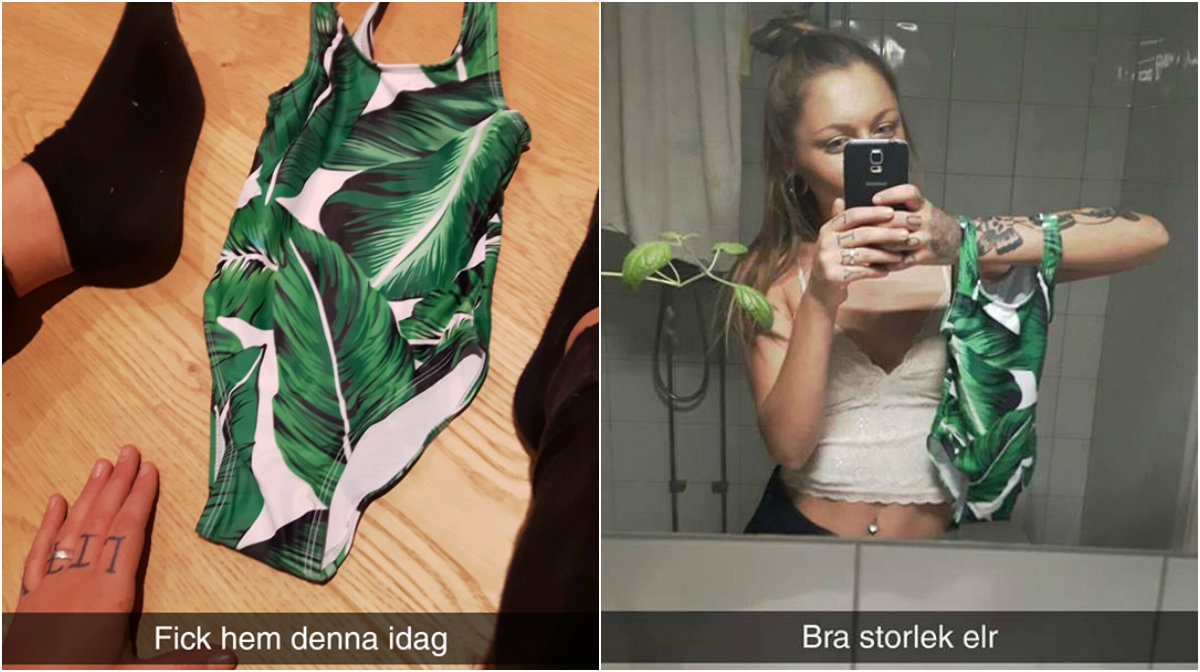 Så här såg baddräkten från Alixexprss ut när hon fick hem den. Så här såg baddräkten från Alixexprss ut när hon fick hem den.
