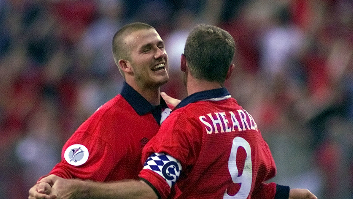 Beckham och Shearer under EM 2000. 