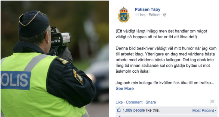 Respekt, Polisen, Trafikolycka, Facebook