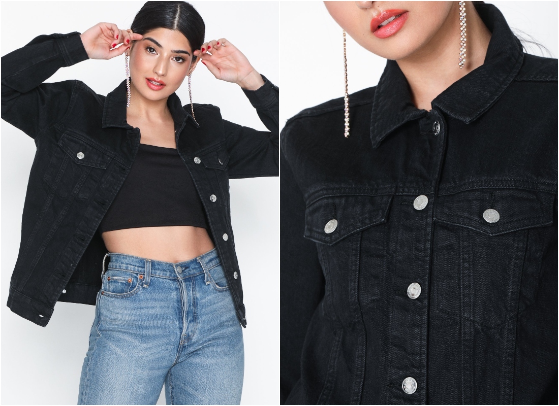 Svart jeansjacka Svart jeansjacka
