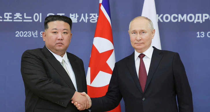 Nordkorea, Kim Jong-Un, Vladimir Putin, TT, Kriget i Ukraina