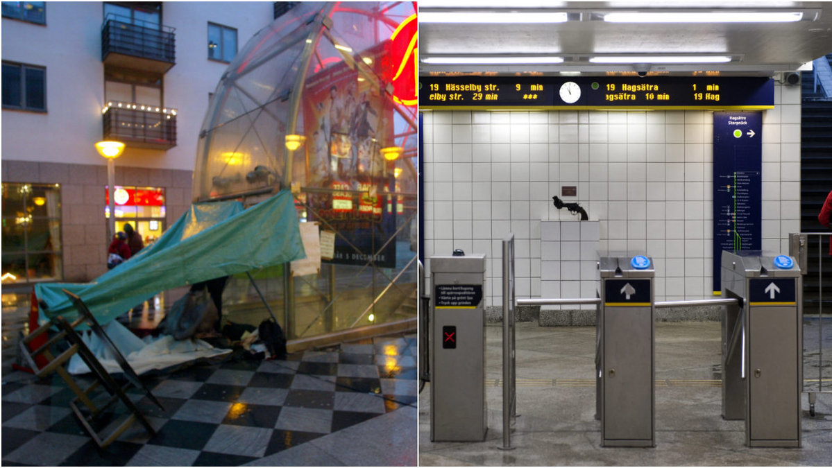 SL delar ut gratisbiljetter till  hemlösa i Stockholm. 