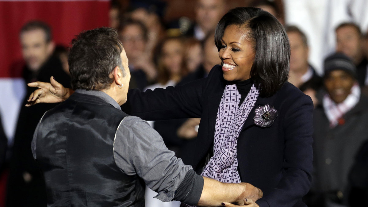Bruce Springsteen och Michelle Obama.