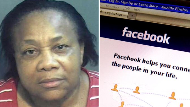 Hon tyckte inte om att sonen hängde på Facebook. 