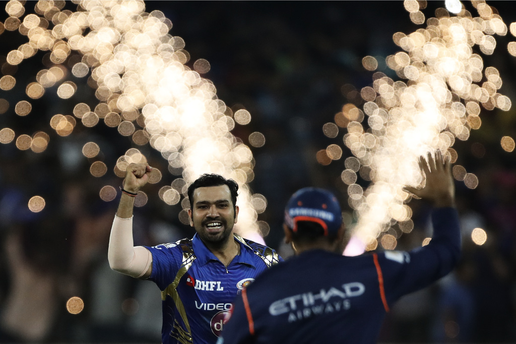 Mumbai Indians Rohit Sharma firade IPL-segern 2017.